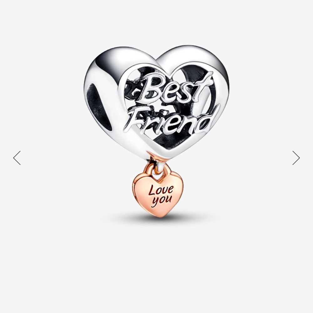 Pandora “Love You Best Friend” Heart Charm